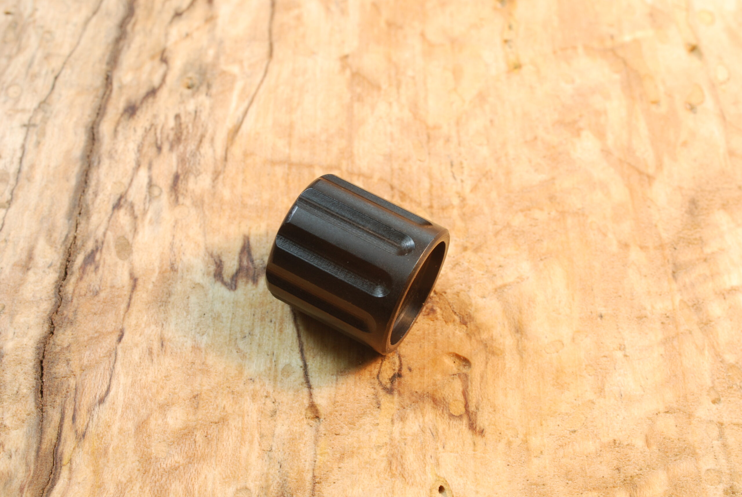 1/2"-28 TPI - Fluted Thread Protector -Blued- .625" OD x .625" OAL, - SKU#9310