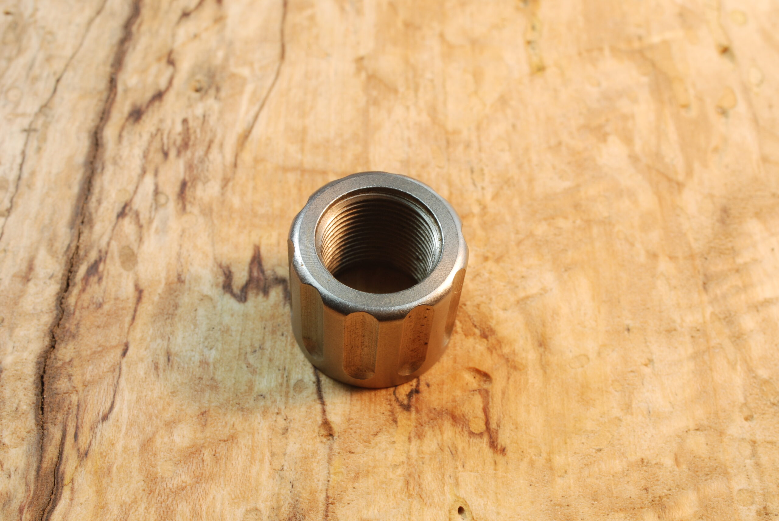 1/2"-28 TPI - Stainless Fluted Thread Protector - .750" Diameter X .625" Long - SKU#9341 - Image 3