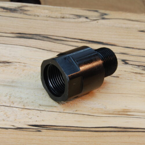 M13.5 x 1 LH (female) to 1/2" x 28 (male) - Barrel Adapter Thread Converter - SKU#050