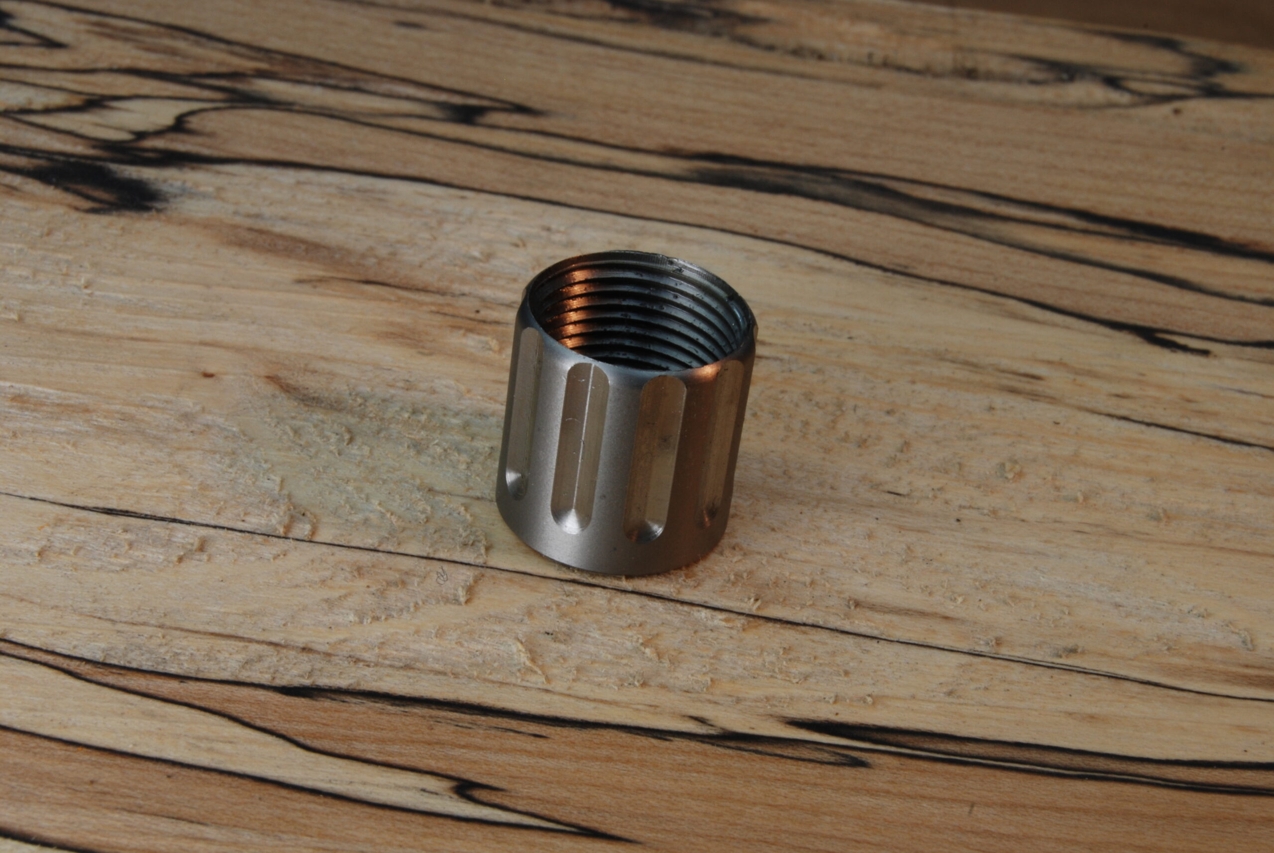 9/16"-24 TPI Stainless Fluted Thread Protector .625" OD x .625" Long - SKU#9481 - Image 3