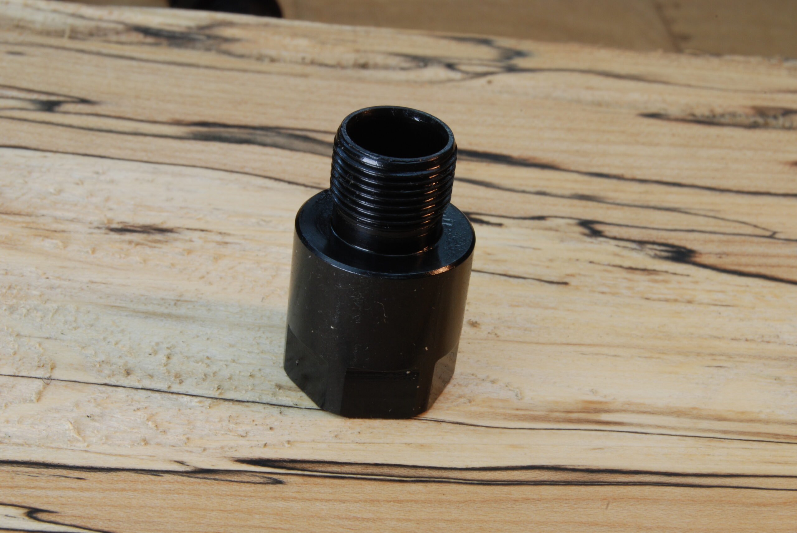 M13.5 x 1 LH (female) to 1/2" x 28 (male) - Barrel Adapter Thread Converter - SKU#050 - Image 3