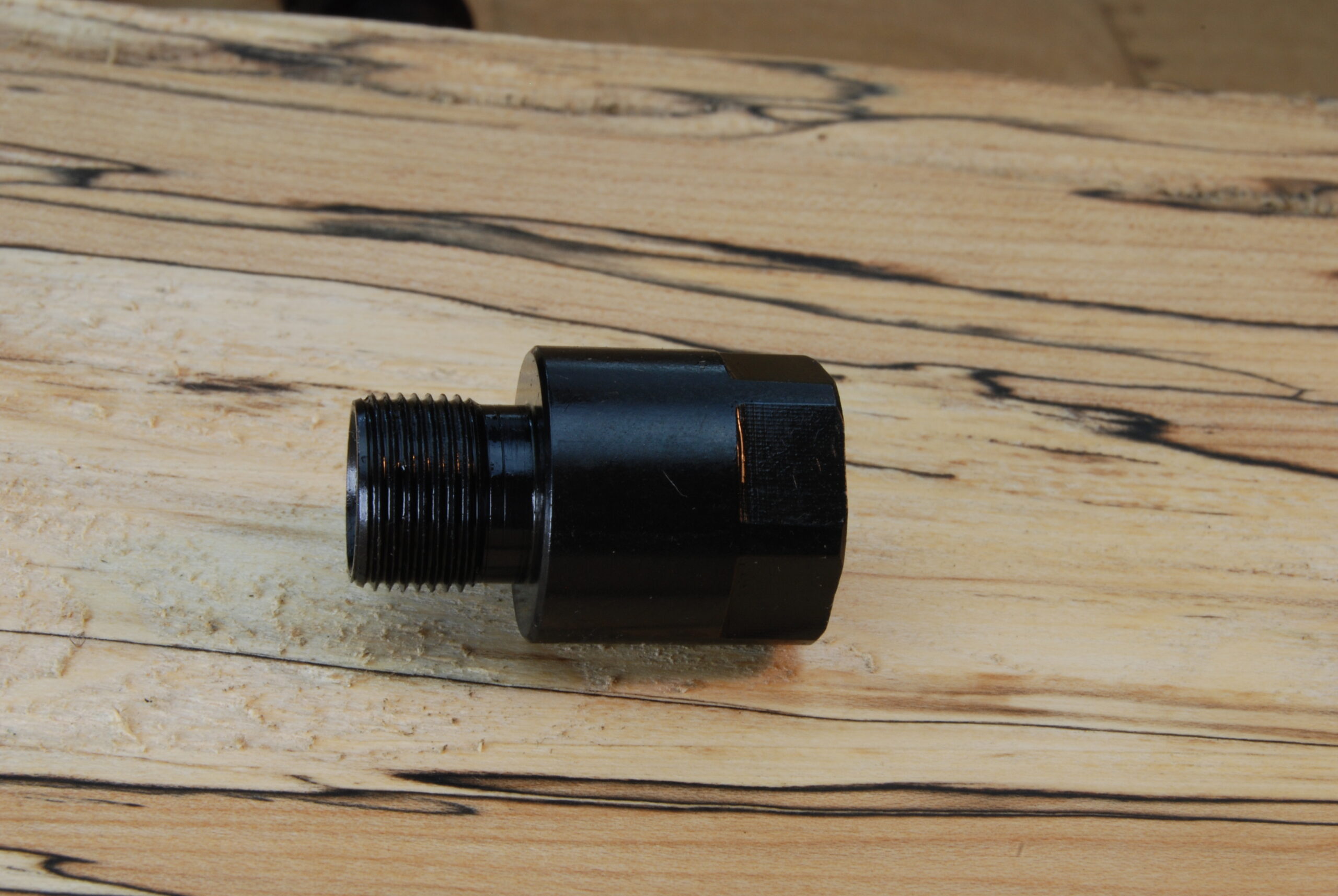 M13.5 x 1 LH (female) to 1/2" x 28 (male) - Barrel Adapter Thread Converter - SKU#050 - Image 2