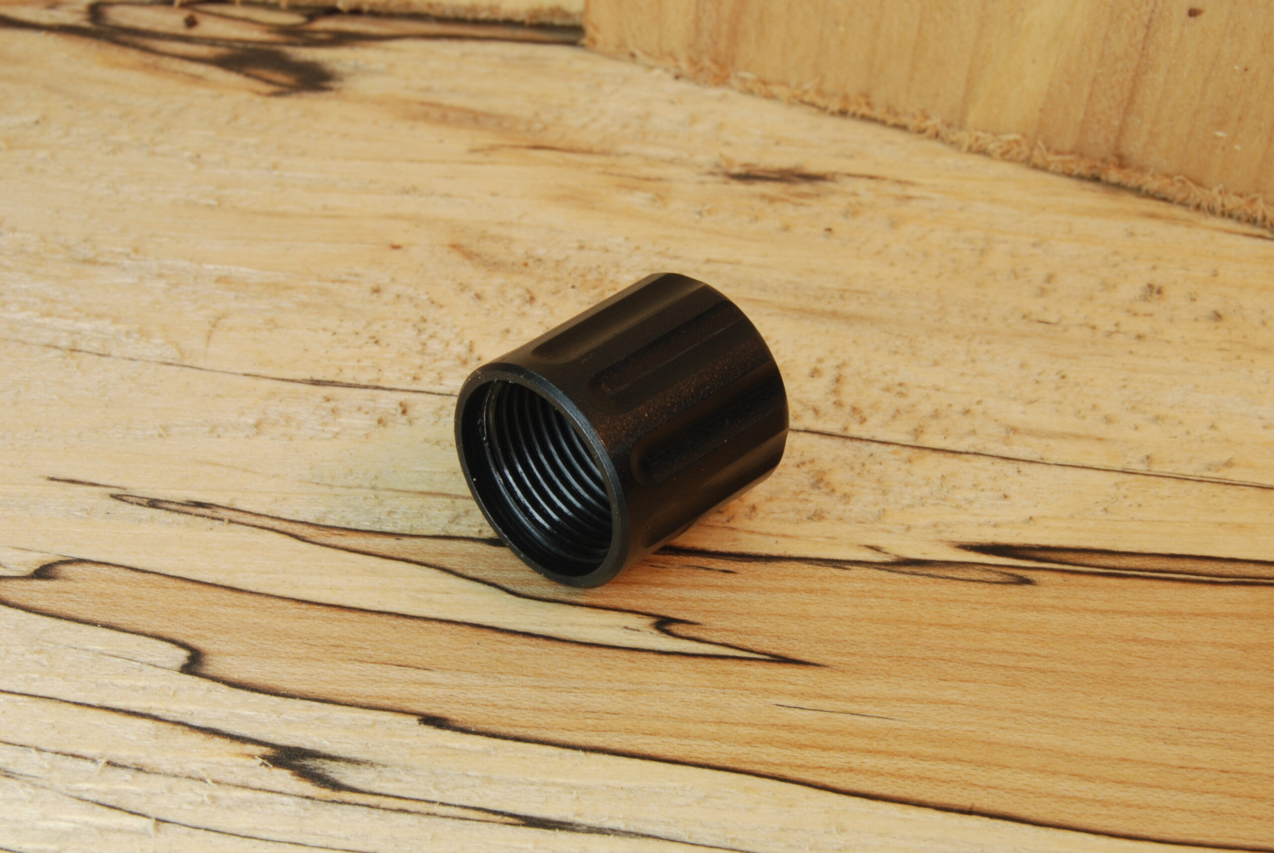 M13.5 X 1 Left Hand Thread - .625" (5/8") Diameter - .625" (5/8") Long - BLUED Fluted Thread Protector - SKU#9145 - Image 3