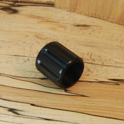 M13.5 X 1 Left Hand Thread - .625" (5/8") Diameter - .625" (5/8") Long - BLUED Fluted Thread Protector - SKU#9145