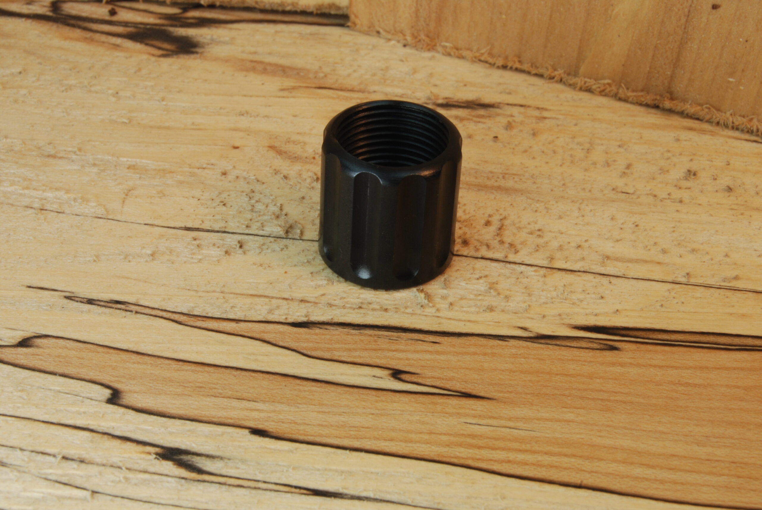 M13.5 X 1 Left Hand Thread - .625" (5/8") Diameter - .625" (5/8") Long - BLUED Fluted Thread Protector - SKU#9145 - Image 2