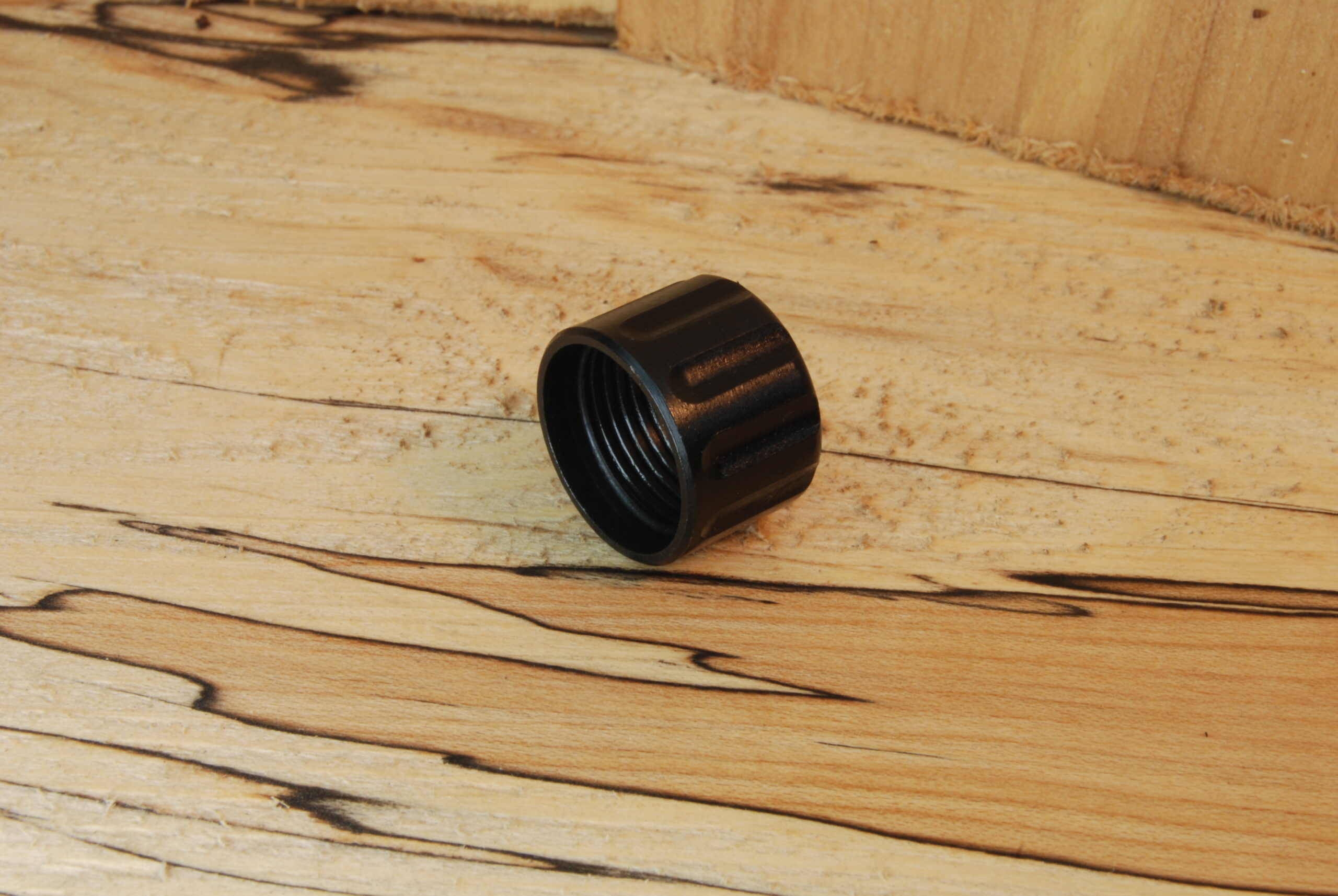 M13.5 X 1 Left Hand Thread, .625" (5/8") Diameter, .440" (7/16") Long, BLUED Fluted Thread Protector - SKU#9140 - Image 3