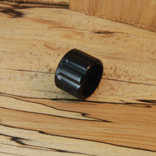 M13.5 X 1 Left Hand Thread, .625" (5/8") Diameter, .440" (7/16") Long, BLUED Fluted Thread Protector - SKU#9140