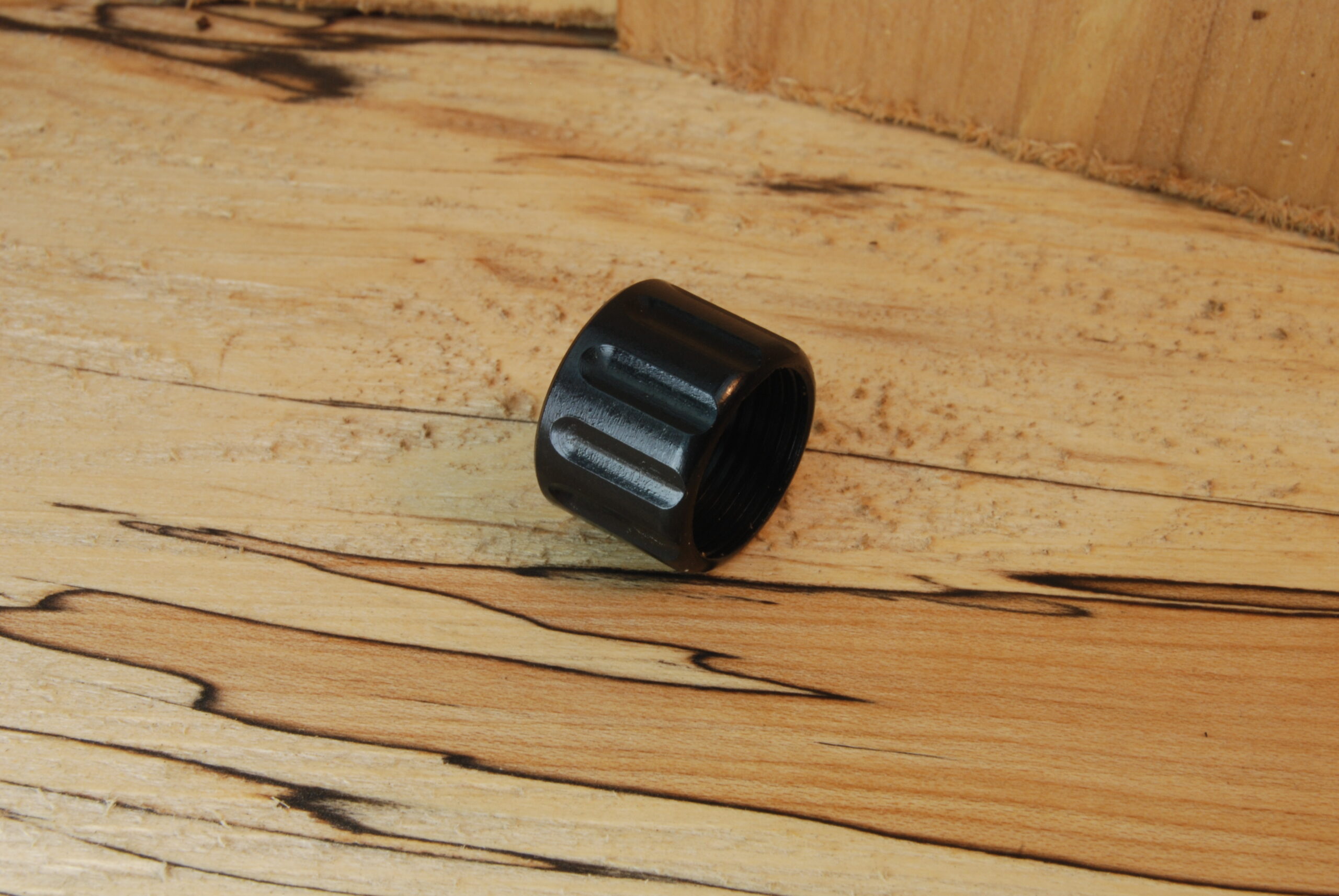 M13.5 X 1 Left Hand Thread, .625" (5/8") Diameter, .440" (7/16") Long, BLUED Fluted Thread Protector - SKU#9140