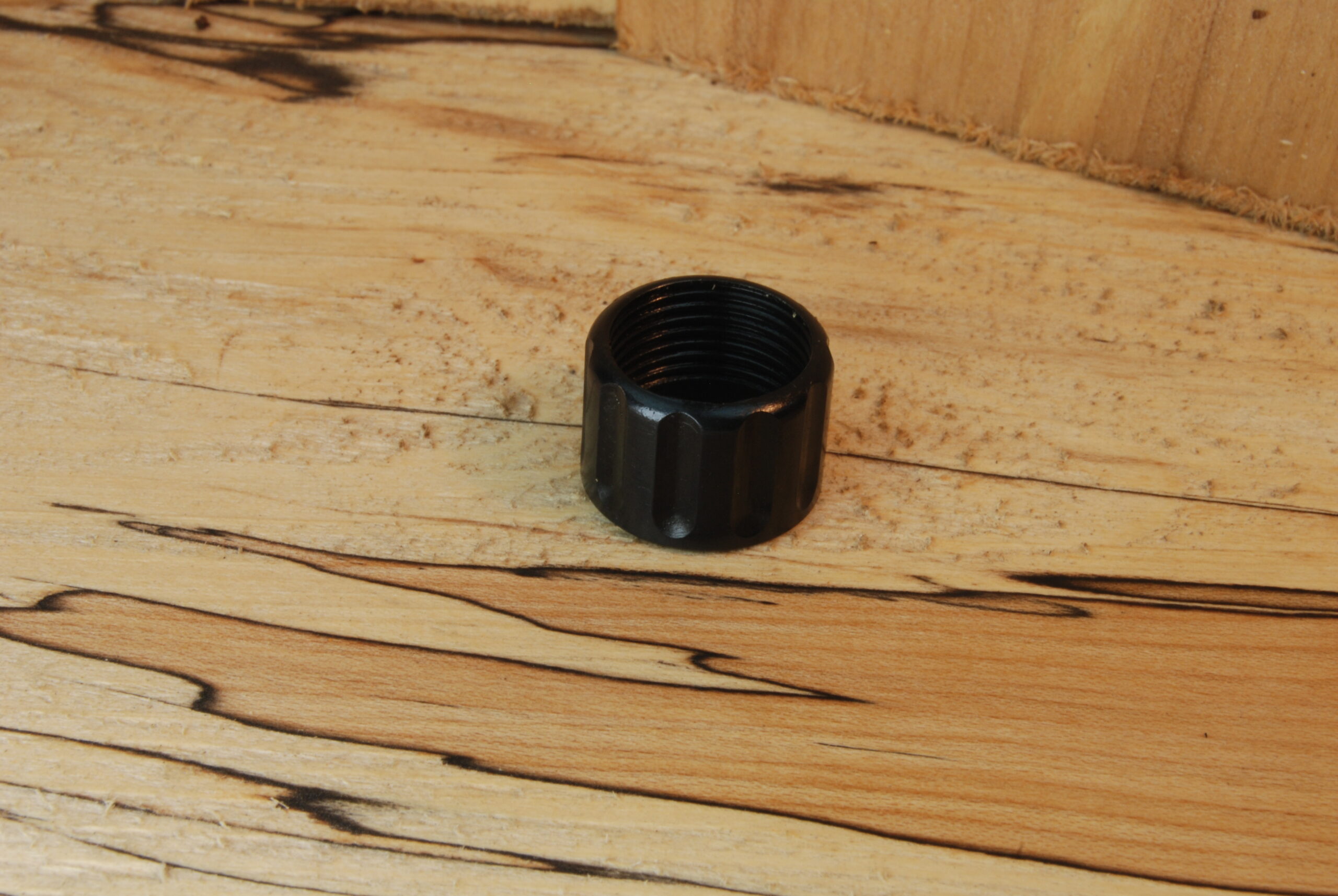 M13.5 X 1 Left Hand Thread, .625" (5/8") Diameter, .440" (7/16") Long, BLUED Fluted Thread Protector - SKU#9140 - Image 2