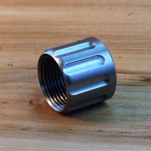 5/8"- 24 TPI, Stainless Steel Fluted Thread Protector .750" OD x .625" Long - SKU#9521