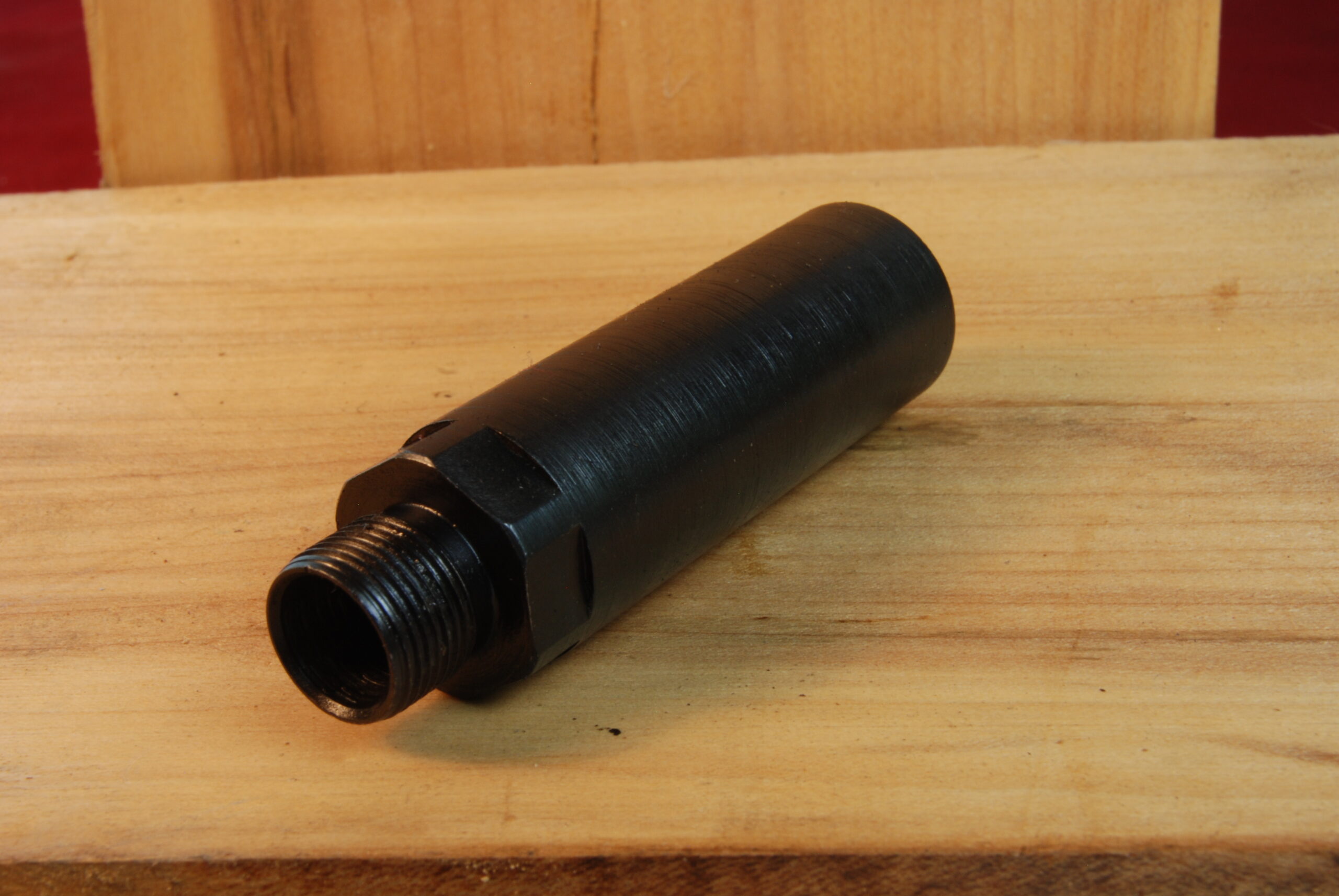1/2-28 to 1/2-28 Barrel EXTENSION, Threaded Adapter 2-1/4" Extra Long - SKU#036