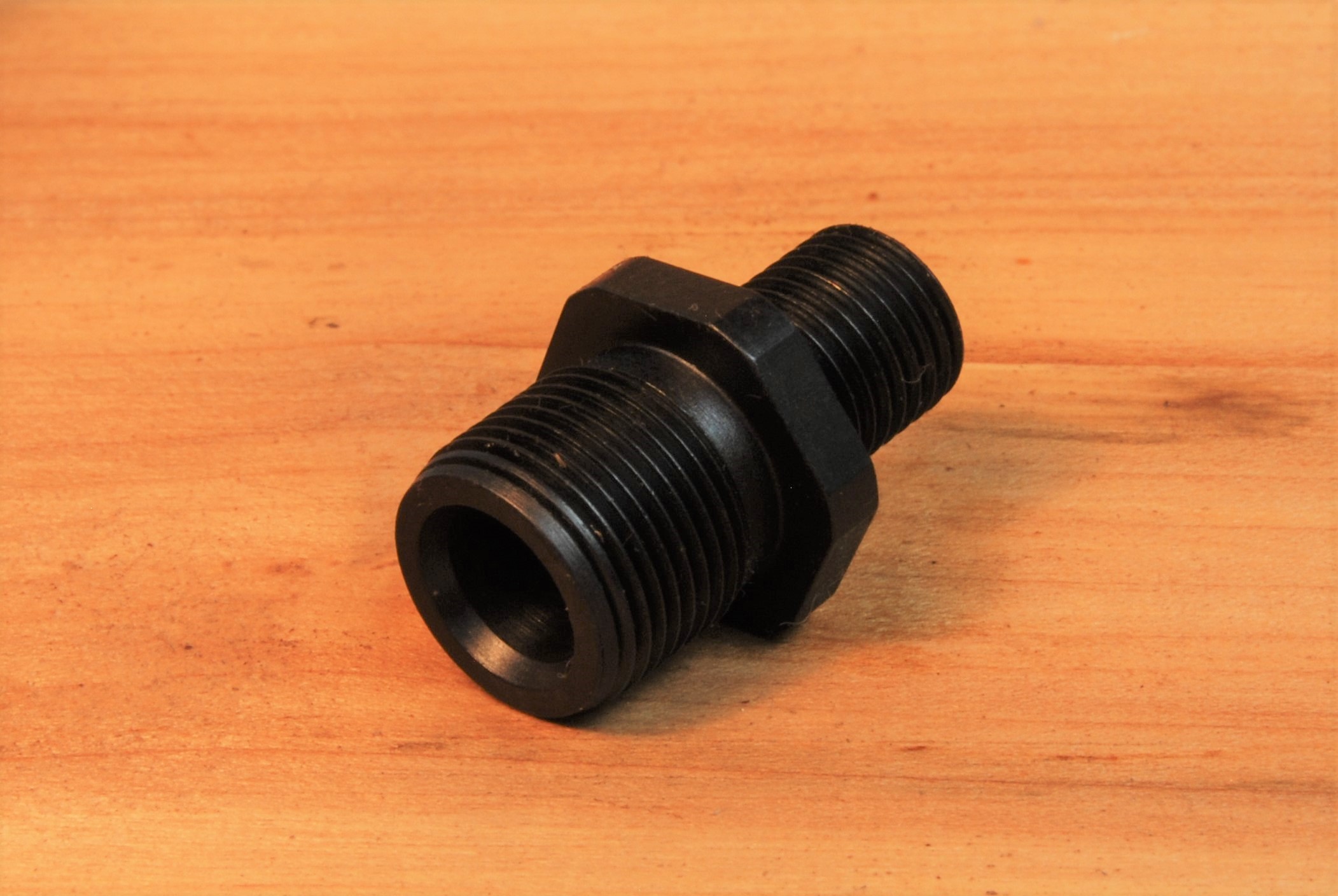 Male to Male Adapter, 3/8"-24 male to 1/2"-28 male muzzle thread adapter - SKU#054 - Image 7