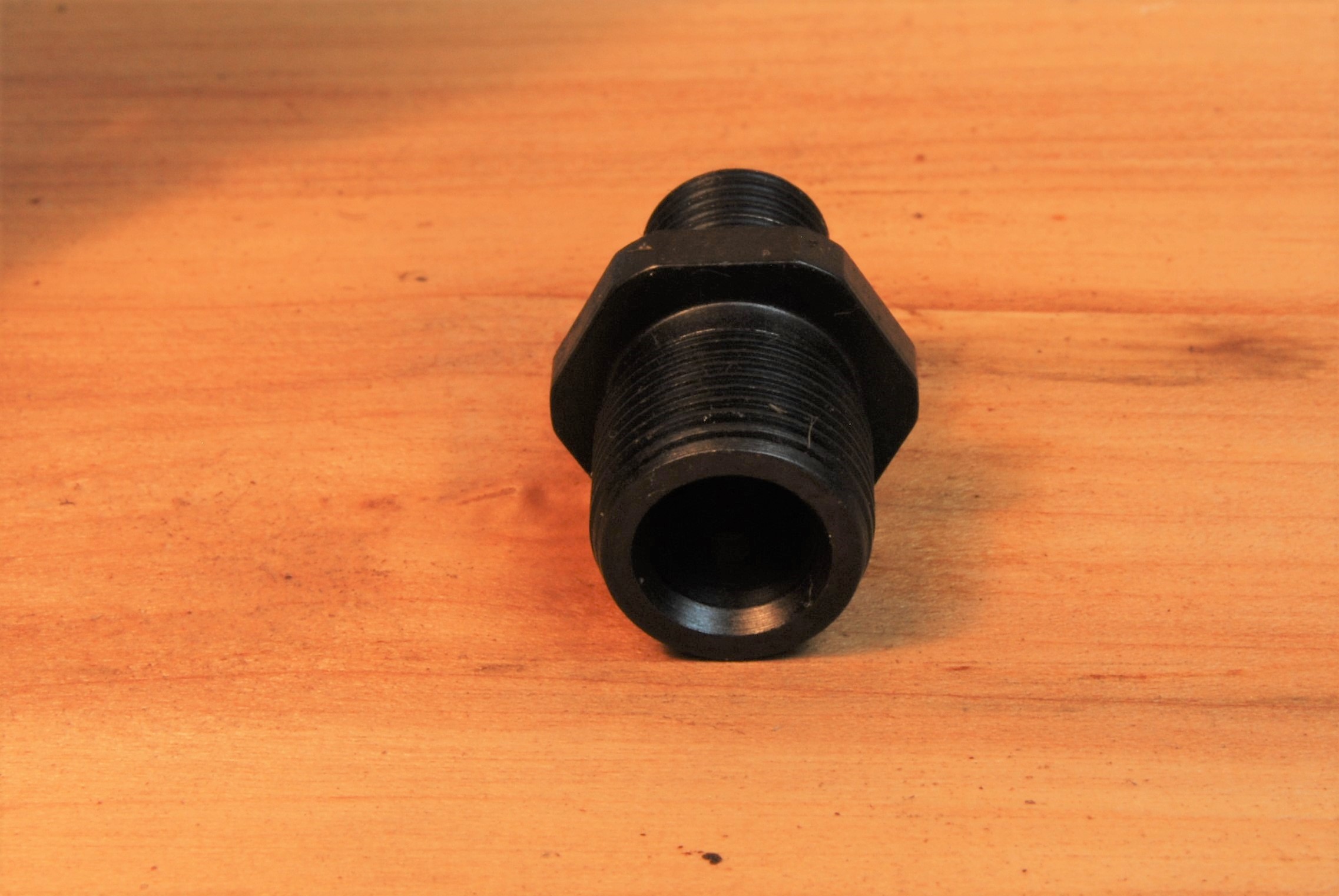 Male to Male Adapter, 3/8"-24 male to 1/2"-28 male muzzle thread adapter - SKU#054 - Image 6