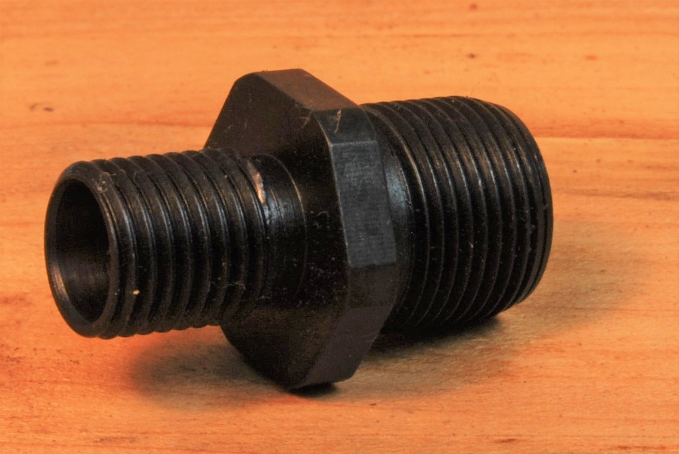 Male to Male Adapter, 3/8"-24 male to 1/2"-28 male muzzle thread adapter - SKU#054 - Image 3