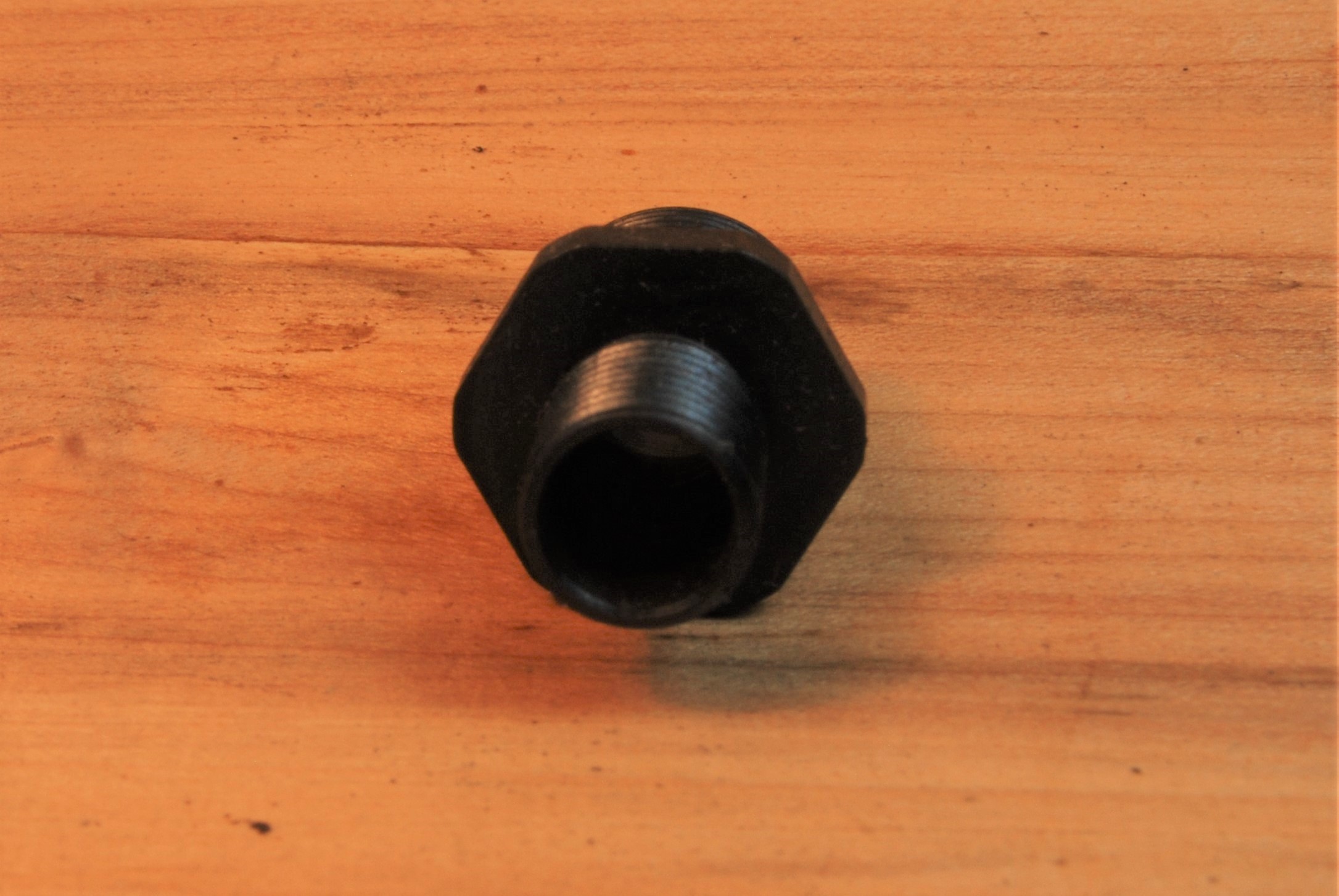 Male to Male Adapter, 3/8"-24 male to 1/2"-28 male muzzle thread adapter - SKU#054 - Image 2