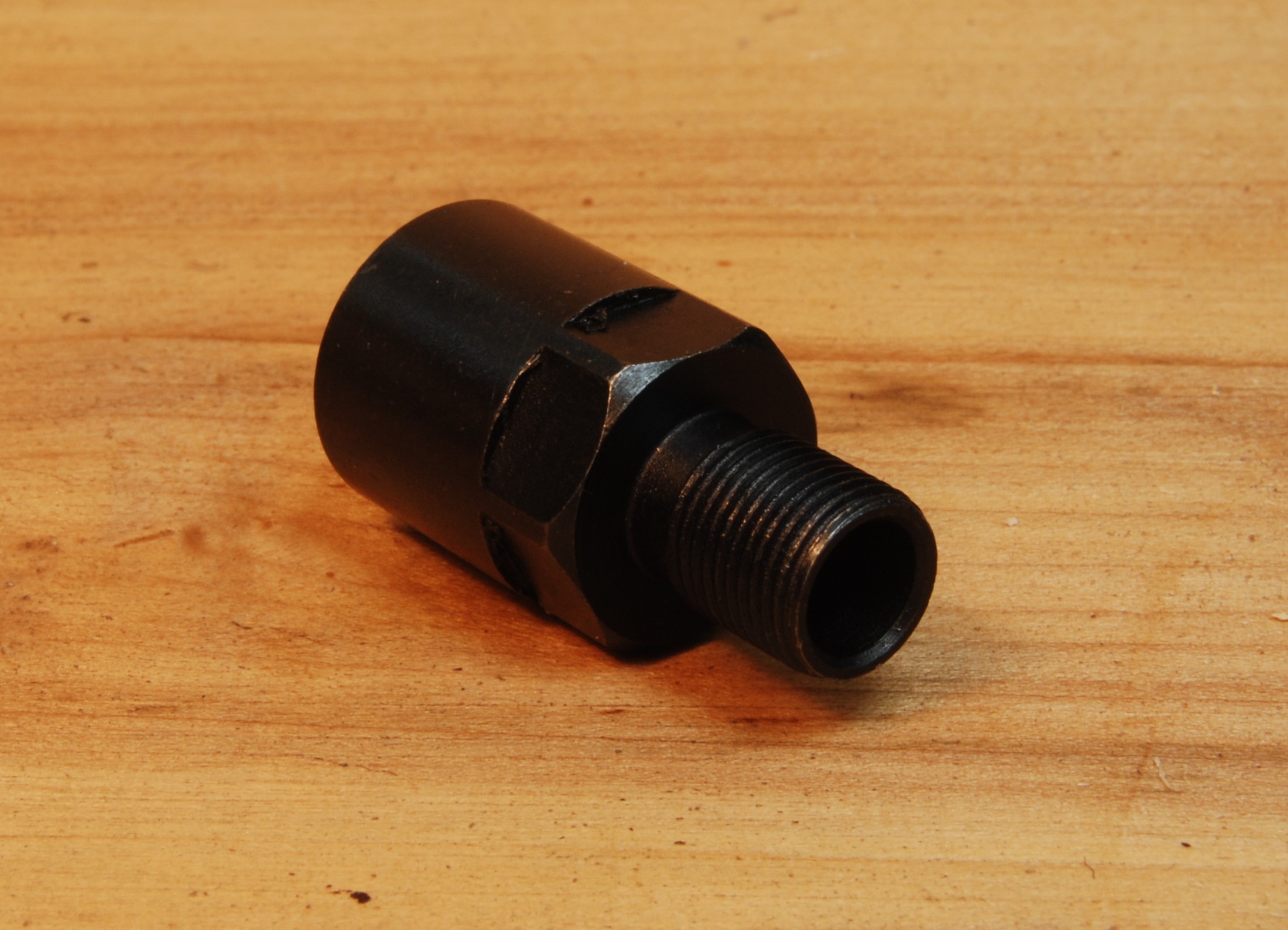 1/2"-28 TPI (female) to Metric M9 X .75 (male) Thread Converter - SKU#073