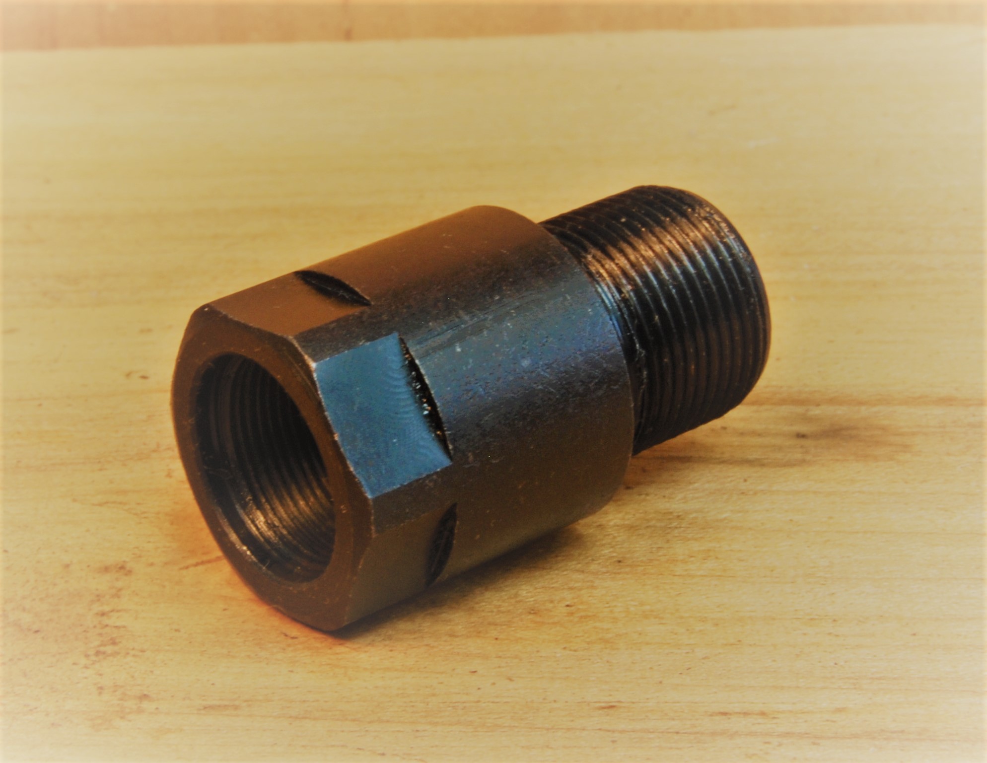 .578"-28 TPI (female) to M18x1 RH (male) Thread Converter - SKU#151 - Image 2