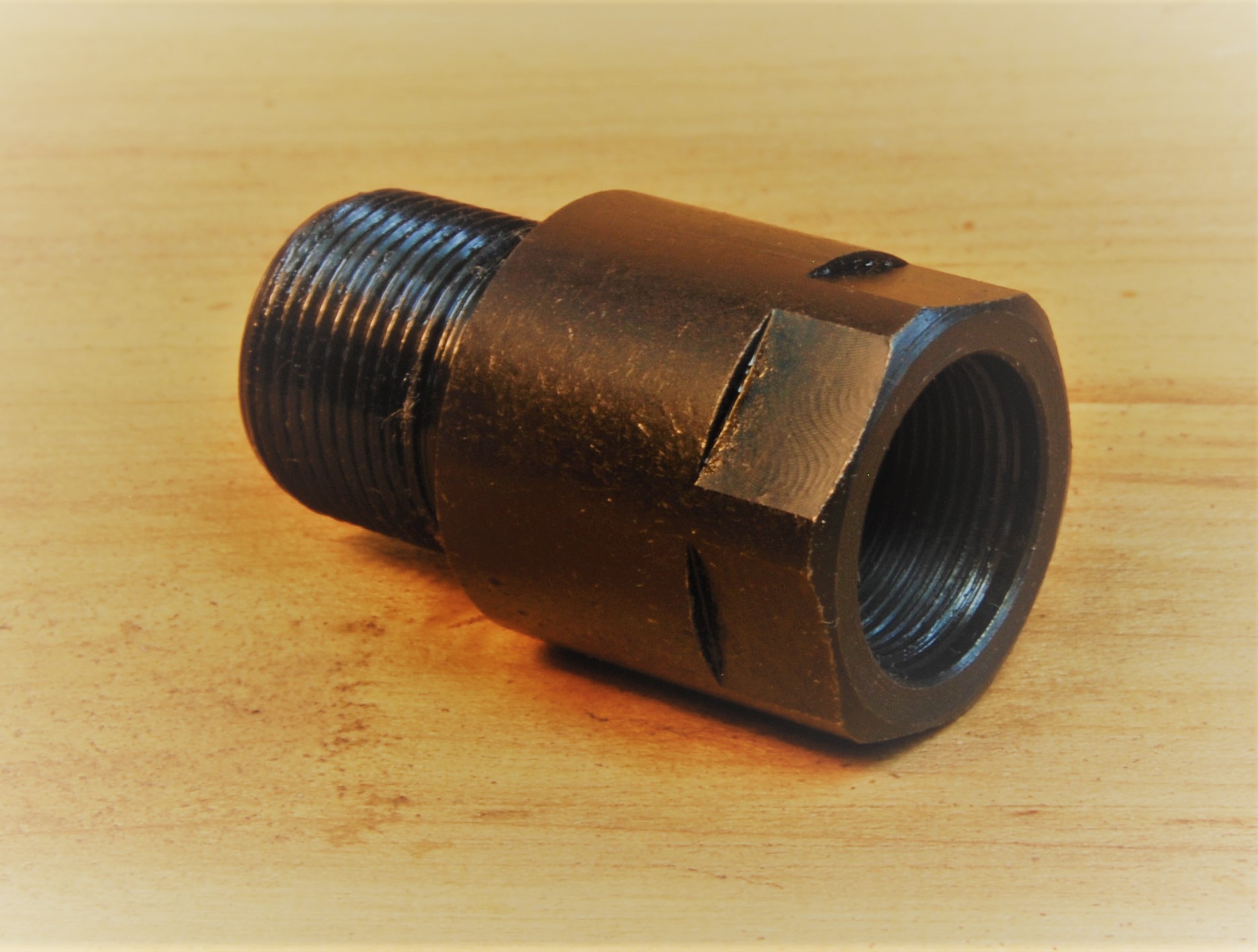 .578"-28 TPI (female) to M18x1 RH (male) Thread Converter - SKU#151 - Image 3