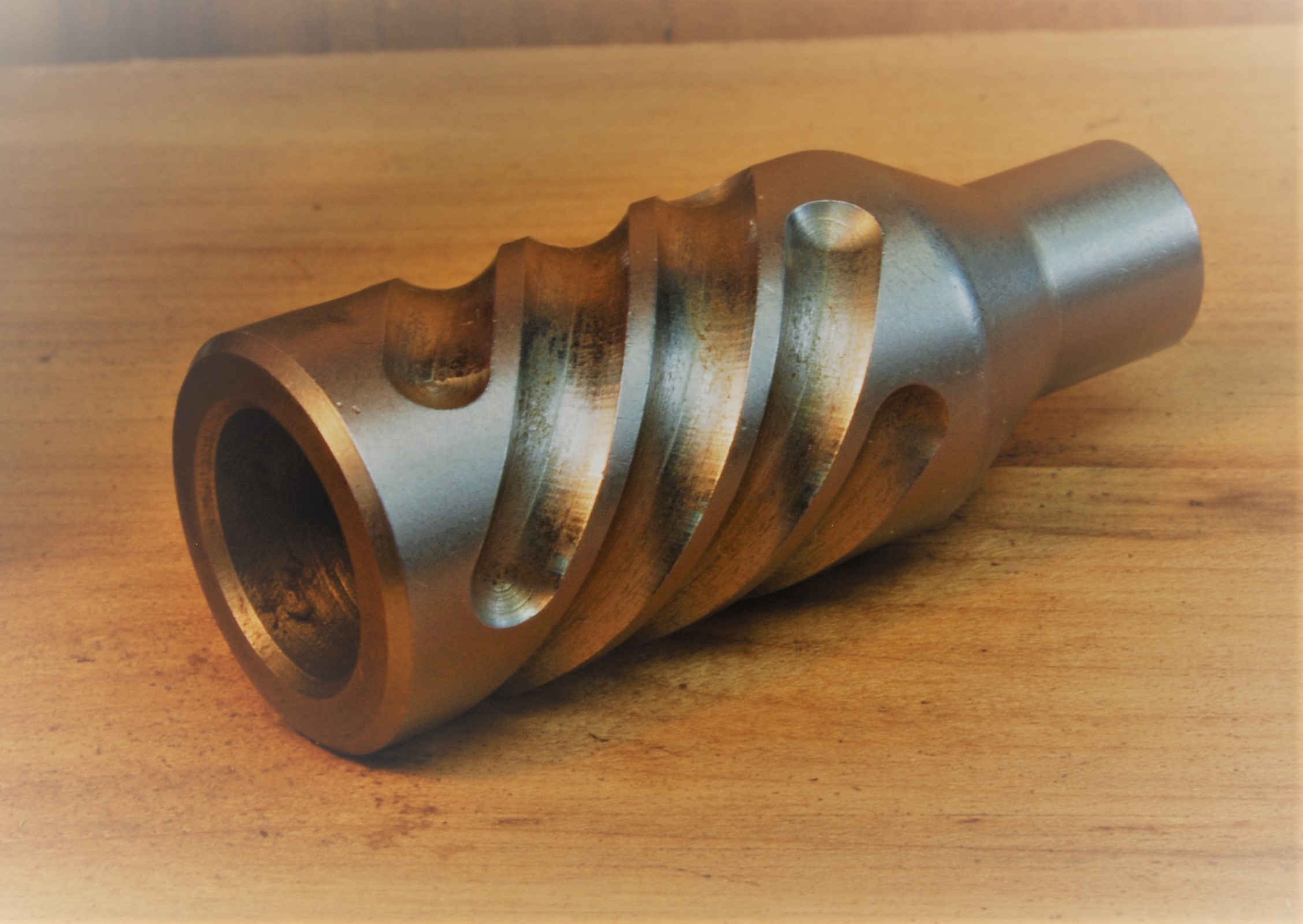 Tactical Bolt Handle, "Helical" Design - STAINLESS STEEL - SKU#001 - Image 2