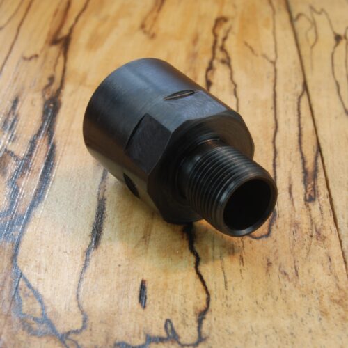 M18 x 1 RH (female) to U.S. 1/2" x 28 (male) Barrel Adapter Thread Converter - SKU#085