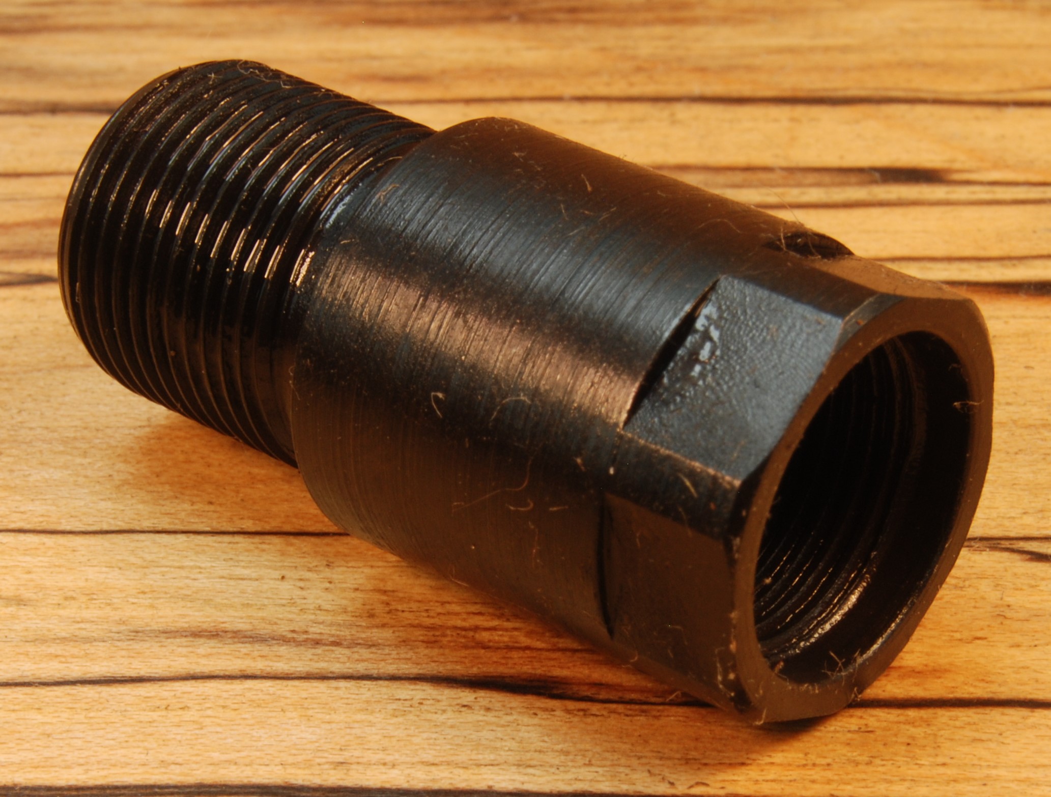 9/16"-24 LH (LEFT Hand female) to 5/8"-24 (male) Thread Converter - SKU#089 - Image 3