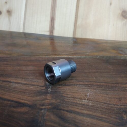 STAINLESS STEEL Barrel EXTENSION, Threaded Adapter  1/2-28 TPI to 1/2-28 TPI , Length(3/4") SKU#038-SS