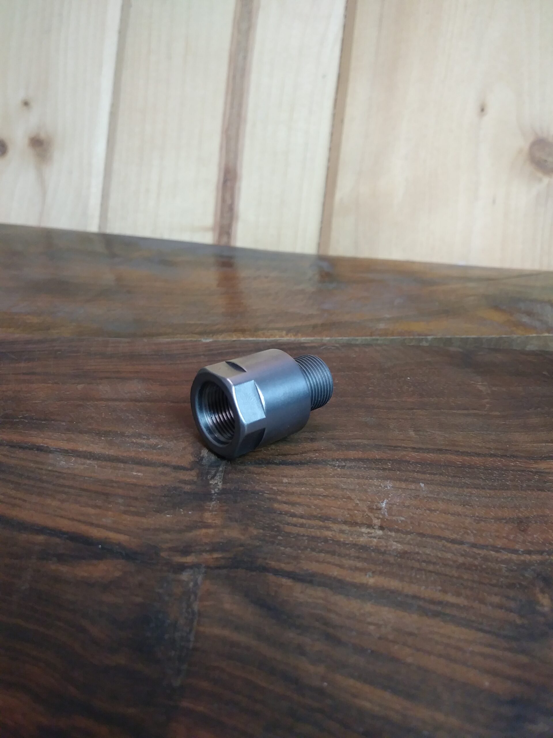 STAINLESS STEEL Barrel EXTENSION, Threaded Adapter 1/2-28 TPI to 1/2-28 TPI , Length(3/4") SKU#038-SS