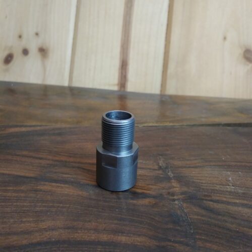 STAINLESS STEEL, 5/8"-24 TPI to 5/8"-24 TPI -Barrel EXTENSION,Threaded Adapter .7 (3/4") Length - SKU#055-ss