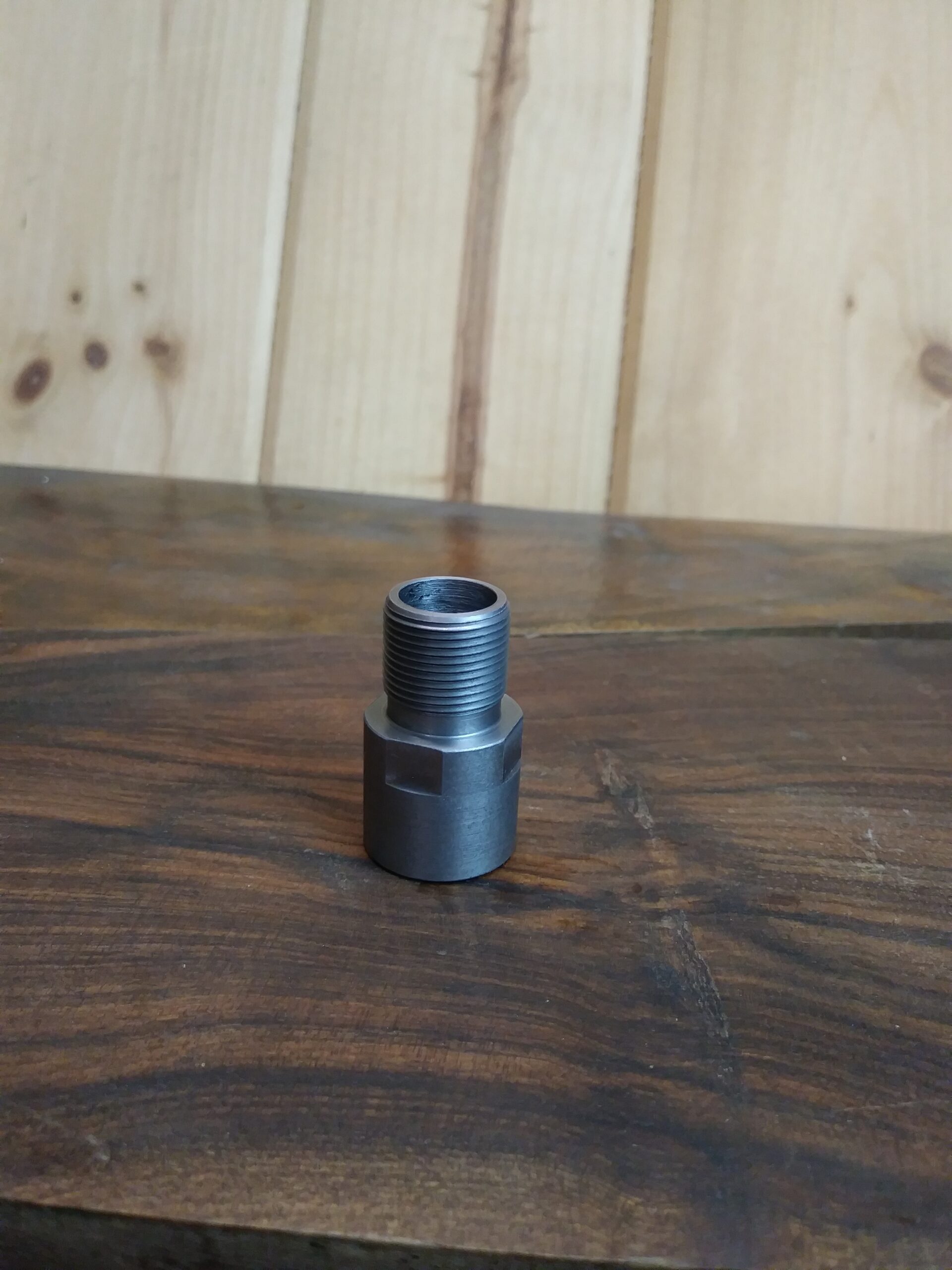 STAINLESS STEEL, 5/8"-24 TPI to 5/8"-24 TPI -Barrel EXTENSION,Threaded Adapter .7 (3/4") Length - SKU#055-ss