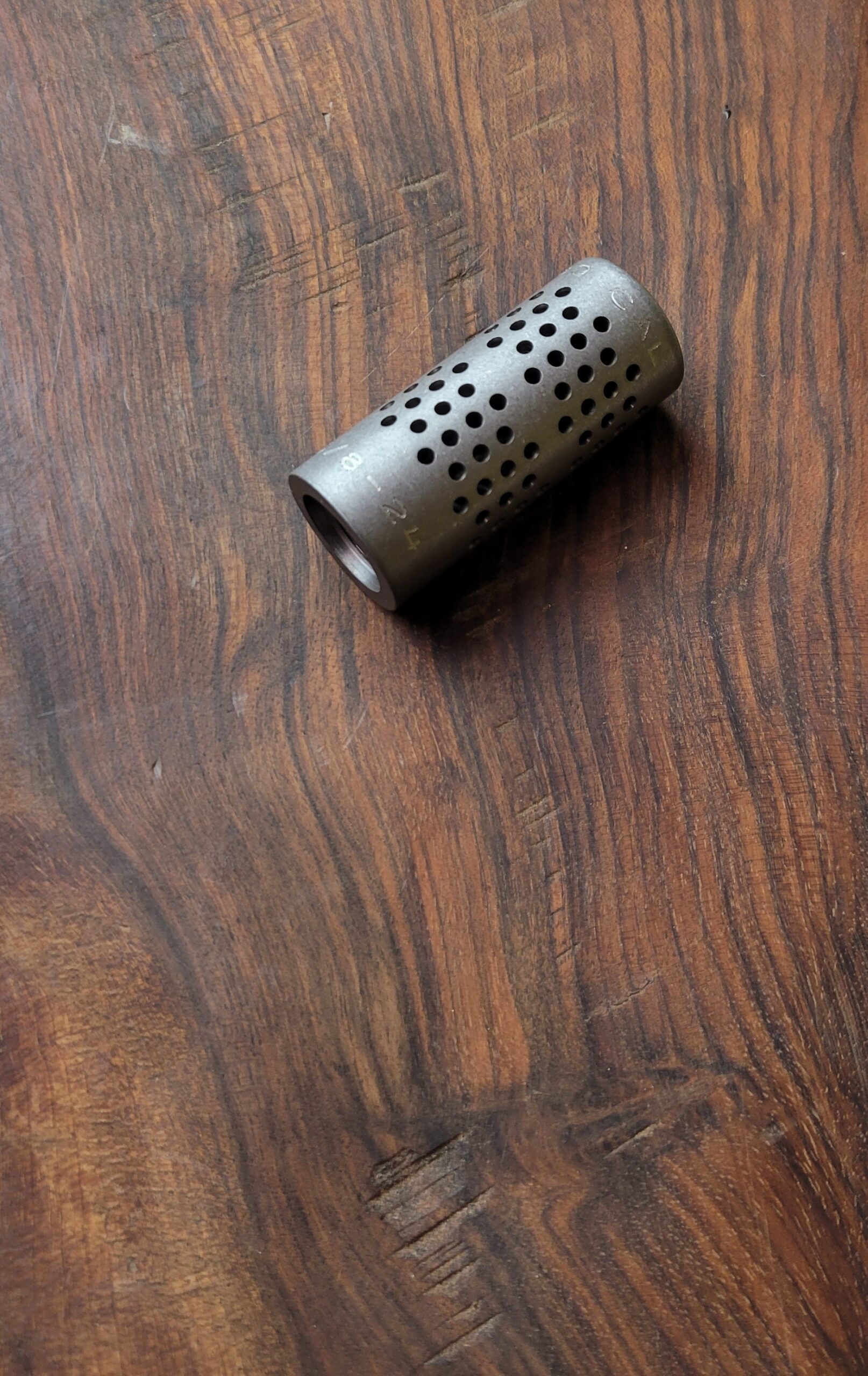 30 Cal. 5/8"-24 Stainless Muzzle Brake-.910" OD - SKU#7470 - Image 2